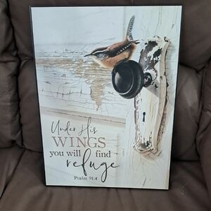 Bird Wall Art with Inspirational Quote